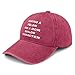 Having A Felon for A Mom Builds Character Hats for Mens Fashion Washed Wine Red