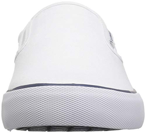 Lugz Men's Clipper Classic Slip-On Fashion Sneaker, White/Peacoat Blue, 9.5 #TOP1