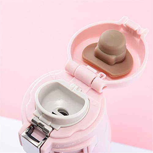 JEONSWOD Taza de agua portátil, aislamiento definitivo, doble acero inoxidable termo moda flamingo rebote cubierta… - Imagen 4