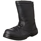 [キタ] 安全靴 作業靴 メガセーフティ 耐油ソールの半長靴タイプのワークブーツ MK-7890 ブラック 25.5 cm