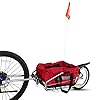 ZPDD 2-in-1 fietsaanhanger zonder tas, 16 inch enkele luchtwiel mountainbikewagen kan 66LB laden