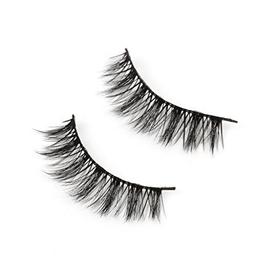 Wiffe 3 paia 3D ciglia finte, nero finto visone