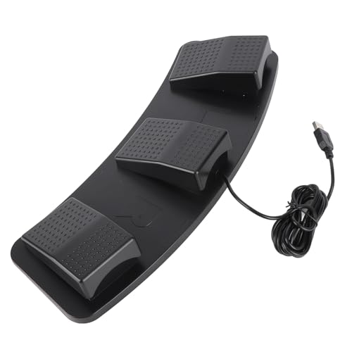 Interruptor de pie USB con pedal de 3 posiciones en plástico ABS para control de PC 4