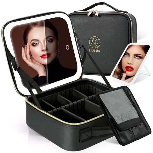 LILIBEBE Cores da caixa de maquiagem, Preto, Estojo de maquiagem