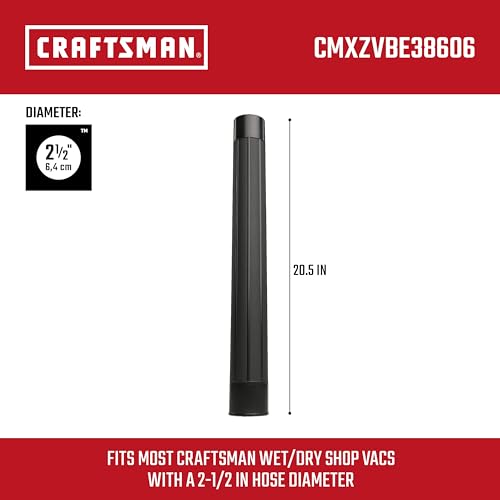 Image of CRAFTSMAN CMXZVBE38606 2-1 /2 in. Extension Wand Wet Dry Vac Attachment