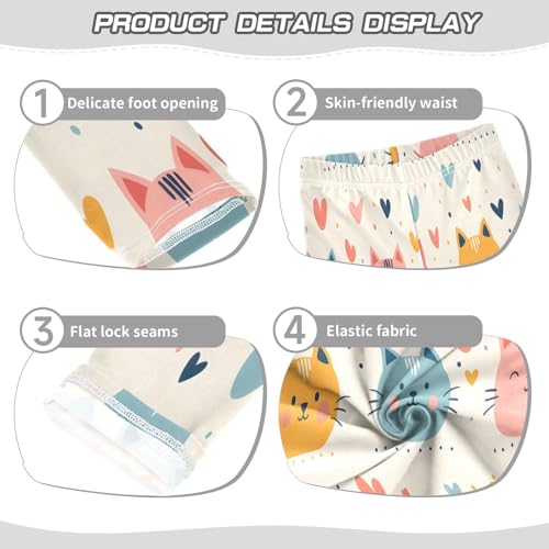 Toddler Girls Leggings Printed Yoga Pants Leggings Cat Head for Kids3