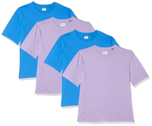 Image of JUNEBERRY Pure Cotton Drop Shoulder Oversized Baggy Fit Half Sleeve Plain Solid Round Neck Multicolor T-Shirt for Women & Girls (Pack of 2) (Sizes S-2XL)