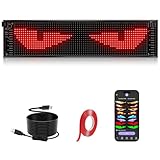JDVOOTD Letrero LED Coche, 59 x12cm LED Pantalla Flexible para Anunciar Eventos, Supermercados, Publicidad, Decoración Hogareña, APP Control Remoto 5.0 Bluetooth