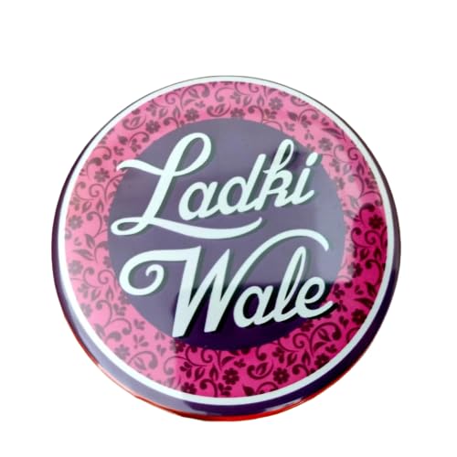 GenericWedding Collection Ladkiwale Badges (Pack of 12 pcs, Round Pin Badges, 58mm)