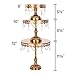 Amalfi Decor Cake Stand Round Metal Pedestal Holder with Crystals, Gold, Set of 3