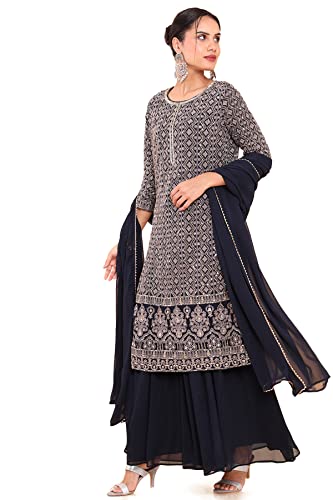 Image of Soch Women Dark Blue Suit Set