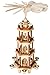 BRUBAKER Weihnachtspyramide Holzpyramide - Natur - 4 Etagen - 60 cm Höhe - handbemalte Figuren