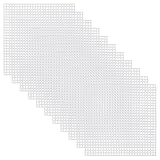 Totority Plastic Canvas Sheets 30 Pcs White Square Mesh 3.14X3.14 Inch for DIY Cross Stitch Embroidery Yarn Crafting Knit Crochet Projects