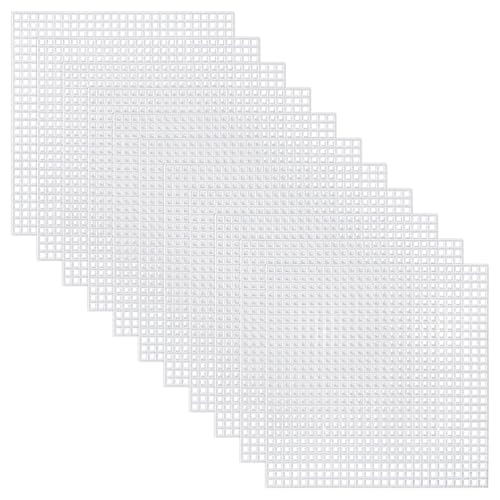 Maille plastique Totority rigide et rigoureuse pour broderie 3D - 30 pièces 8x8 cm