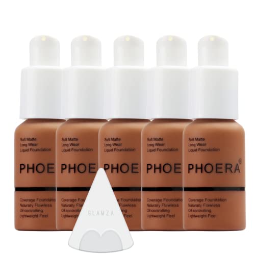 Fond de teint Phoera longue tenue 24h avec éponge silicone anti sébum