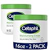 Cetaphil Face & Body Moisturizer, Hydrating Moisturizing Cream for Dry to Very Dry, Sensitive Skin, NEW 16 oz 2 Pack, Fragrance Free, Non-Comedogenic, Non-Greasy