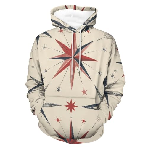 Sweat à capuche Boussole coupe confort : hoodie manches longues durable taille S