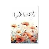 Juego de 2 impresiones de flores silvestres, decoración de baño, impresión de flores de acuarela, impresión de decoración de pared, póster de baño, imagen botánica moderna, pósteres para relajarse y