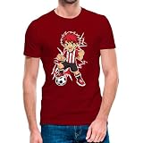 Camiseta de Manga Corta Superfutbolista Manga del Athletic Club de Bilbao 25-26 (15- Camiseta Talla XXL)(Granate Manga Corta)