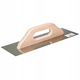 Glättekelle Edelstahl 130x680mm mit Holzgriff | Profi-Kelle für präzises Glätten von Putz,...
