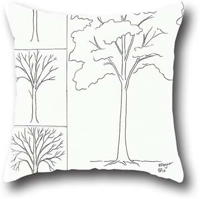 Elec Radio Art Tree Pillow Seat Belt Chemo Port Cover Surgery Breast Cancer Gift Cushion Case 18*18