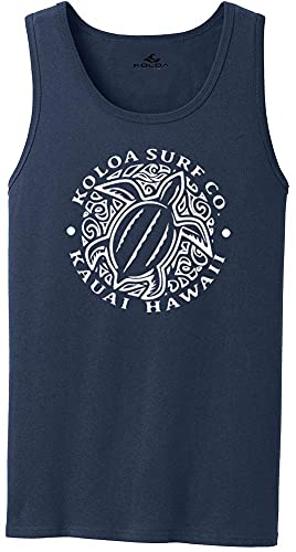 Koloa Hawaiian Honu Turtle Logo Tank Tops in 27 Colors. Adult Sizes: S-4XL