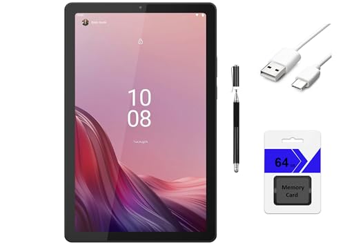 Image of Lenovo Tab M9 9 inch HD (1340 x 800) Tablet, MediaTek Helio G80, 3GB RAM, 32GB eMMC + 64GB Memory Card, Android 12, Arctic Grey with HEXAccessories