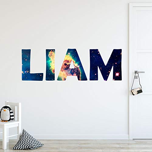 Vinilo Decorativo Personalizado Nombre Espacial Para Niños miniatura 2
