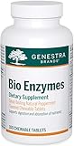 Genestra Brands Bio Enzymes | Complete Digestive Enzymes Formula in Chewable Tablets | 100 Chewable Tablets | Natural Peppermint Flavor