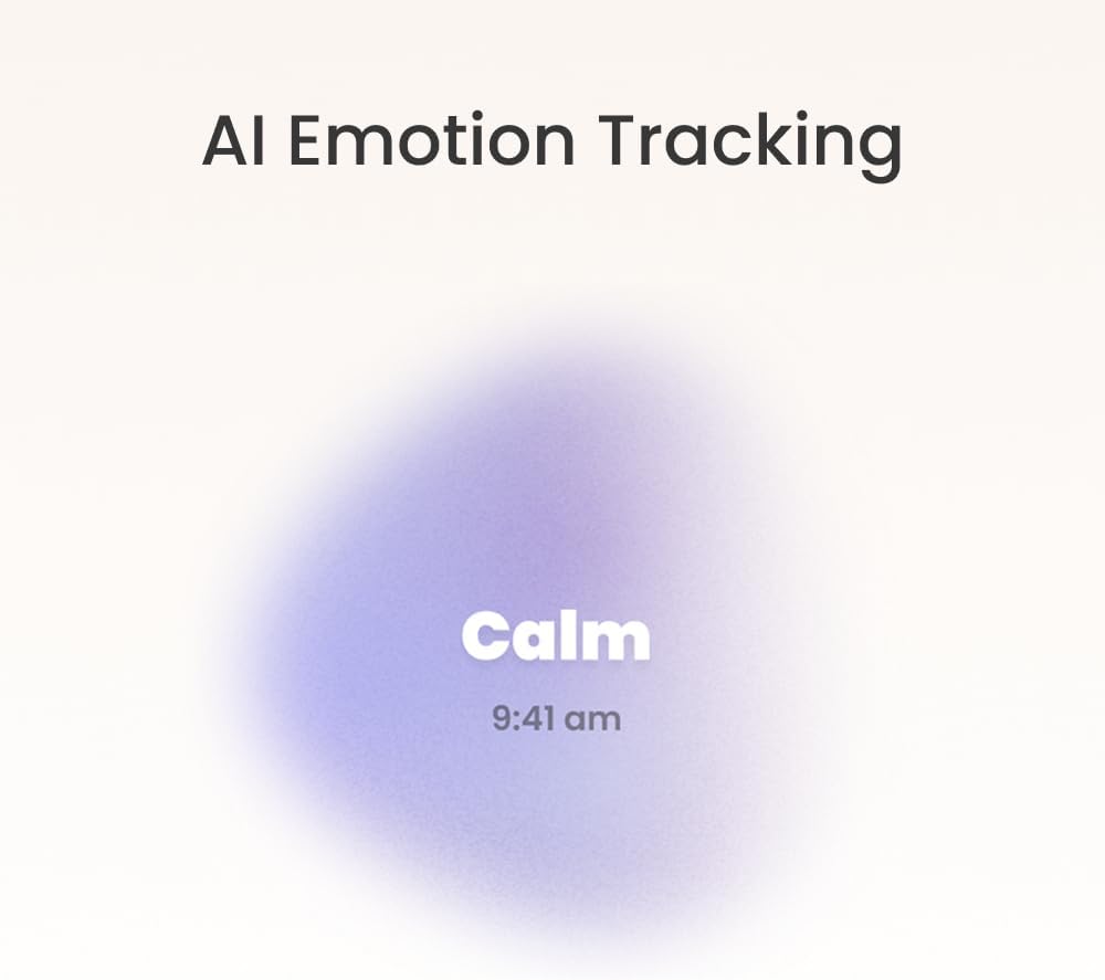 PieX Nuna - Pendant Emotion Tracking Necklace with Mood Visualization, Auo-Journaling and Meditation Support - Black - (2025)