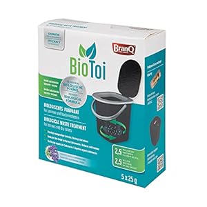 BranQ – Home essential – BioToi, Biologisches Präparat für BranQ Mobile Campingtoilette 15,5 und 22 Ltr., Latrinen und…