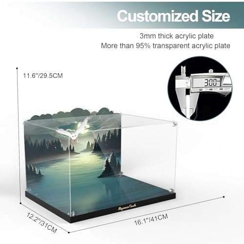 Image of Acrylic Display Case for Lego Harry Potter Hogwarts Castle and Grounds 76419 Building Set, Dustproof Display Box for Harry Potter Playset, Perfect Display Model ,Gift Idea for Adults