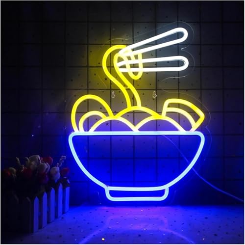 Néon Ramen : enseigne lumineuse pour sublimer la décoration murale d'un restaurant ou d'une chambre