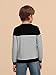 Haloumoning Boys Striped Sweaters Kids Fall Fashion Crewneck Rib Knit Pullover Sweater 5-14 Years Black
