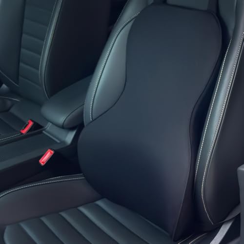 FOUNDCOOL Universel Coussin Lombaire Voitur, Mousse &agrave; M&eacute;moire de Forme Coussin Dos pour Si&egrave;ge de Voiture, Conducteur Adulte de Soutien Lombaire Siege Ergonomique Oreiller Support Si&egrave;ge d'Auto