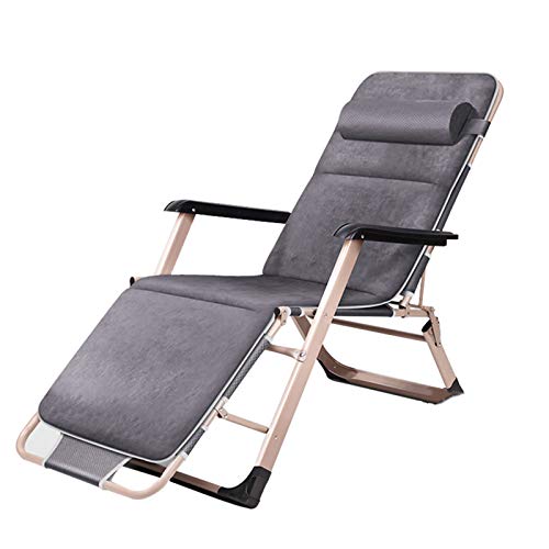 Fauteuil à gravité zéro pliable avec coussin daim amovible pour le repos au bureau
