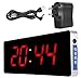Produktbild Küchenwand Digitaluhr Digitale Wanduhr led uhr dimmbar Uhr Wand Led Kalenderuhr Temperatur Wanduhren für Wohnzimmer Dekor Geschenk Eu 110-240 V (36 * 13 * 3cm-Stunde + Minute)