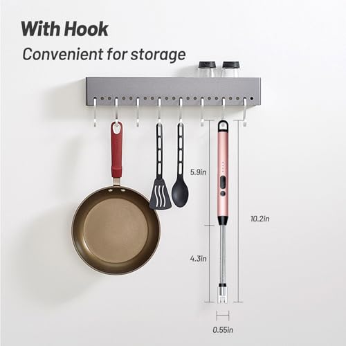 VEHHE Rechargeable 360° Flexible-Neck Arc Lighter (Rose Gold) — view 7