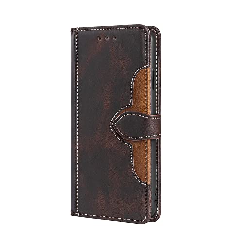 EASSGU Funda de Cuero para Motorola Moto g100 (6.7' Inches) Ventana Lateral Flip Holder PU Cuero Phone Carcasa Resistente a Golpes Protector Case - Azul