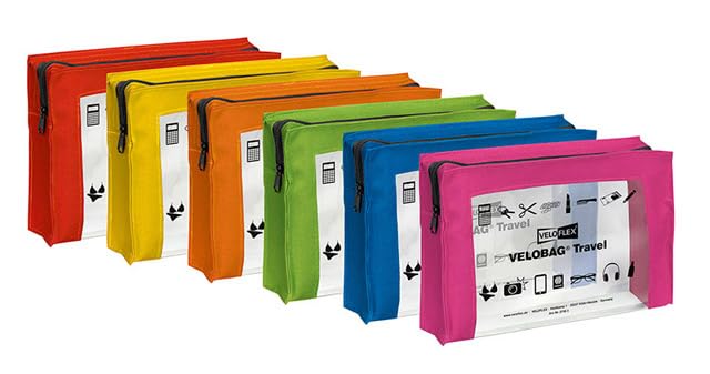 Veloflex velobag XXS Folder A5 Made of PP with Reinforced Textile Edges Travel, A5 Pink - Image 4