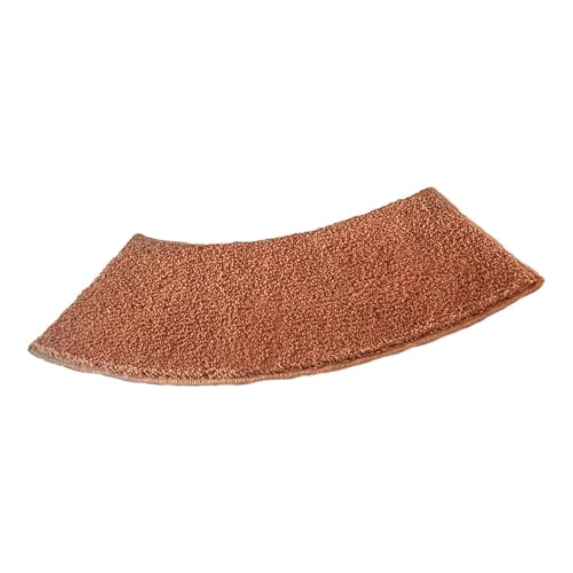 Curved Shower Mat, Soft Floor Bath Rug, Brown
