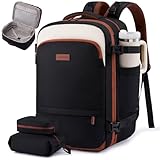 LOVEVOOK Travel Backpack for Women, 45L Expandable Large Carry On Backpack, Personal Item Travel Bag Flight Approved, Business Weekender Overnight Essentials Waterproof Back Pack, Fit 17 Inch Laptop