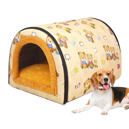 Cálido para Mascotas: caseta Impermeable para Perros y Gatos, Impermeable, Resistente al Viento, extraíble y Lavable, Perros pequeños a medianos, Felpa + Tela, para Todo el año, cómodo, Seguro