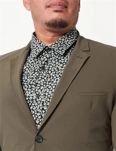 Men's 2-Piece Classic Fit Suit Set | 2-Button Office Blazer & Pleated Pants4