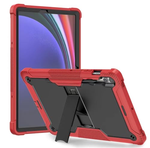 XULQpet Case for Samsung Galaxy Tab A9+ 11.0 SM-X210 X216B X218U,Sturdy Heavy Duty Full-Body Shockproof Protective with Kickstand Tablet Case (Red)
