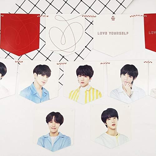 DYLLGL Bangtan Boys Banner V Suga Jimin Jung Kook Wall Hanging Flags for Home
