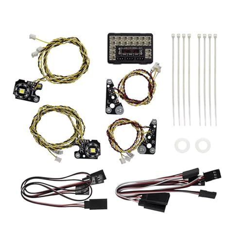 RC�N���[���[�p�A�b�v�O���[�h�p�[�c For TRX-4 For Defender 1/10 ���C�g�L�b�g �G���W�F���A�C �w�b�h���C�g �e�[���u���[�L �E�B���J�[ �T�C�h�����v RC ���b�N�N���[���[ �{�f�B �A�b�v�O���[�h �J�[�p�[�c(Light ki