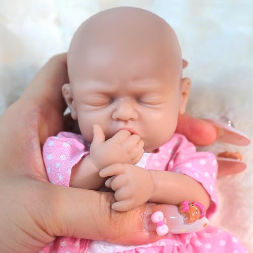 Muñeca de silicona de cuerpo completo de 7 pulgadas miniatura 6