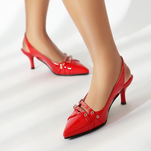 Kitten Heels Pointed-Toe Pumps Dress Office Shoes for Women4