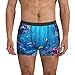 yyunbmr Cool Funny Boxer Briefs for Men Humorous Trunks 3D Cut Underwear Mens Fashion Shorts Colorful Ocean Theme Print, Black, Small